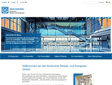 Tablet Screenshot of messe-karlsruhe.de